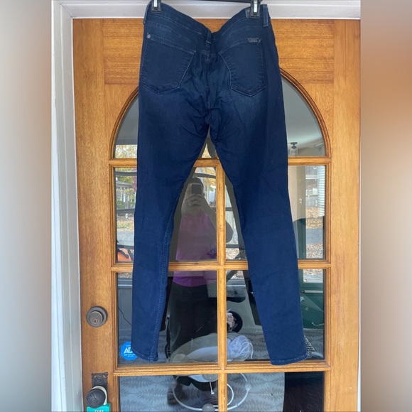 7 for all mankind women’s 28 waist blue skinny jeans inseam 30 - Picture 4 of 8